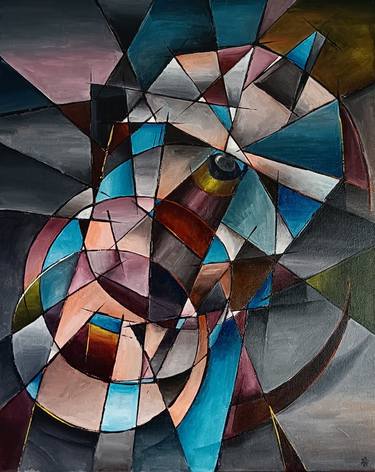 Original Cubism Abstract Painting by Vitali Kozeratski