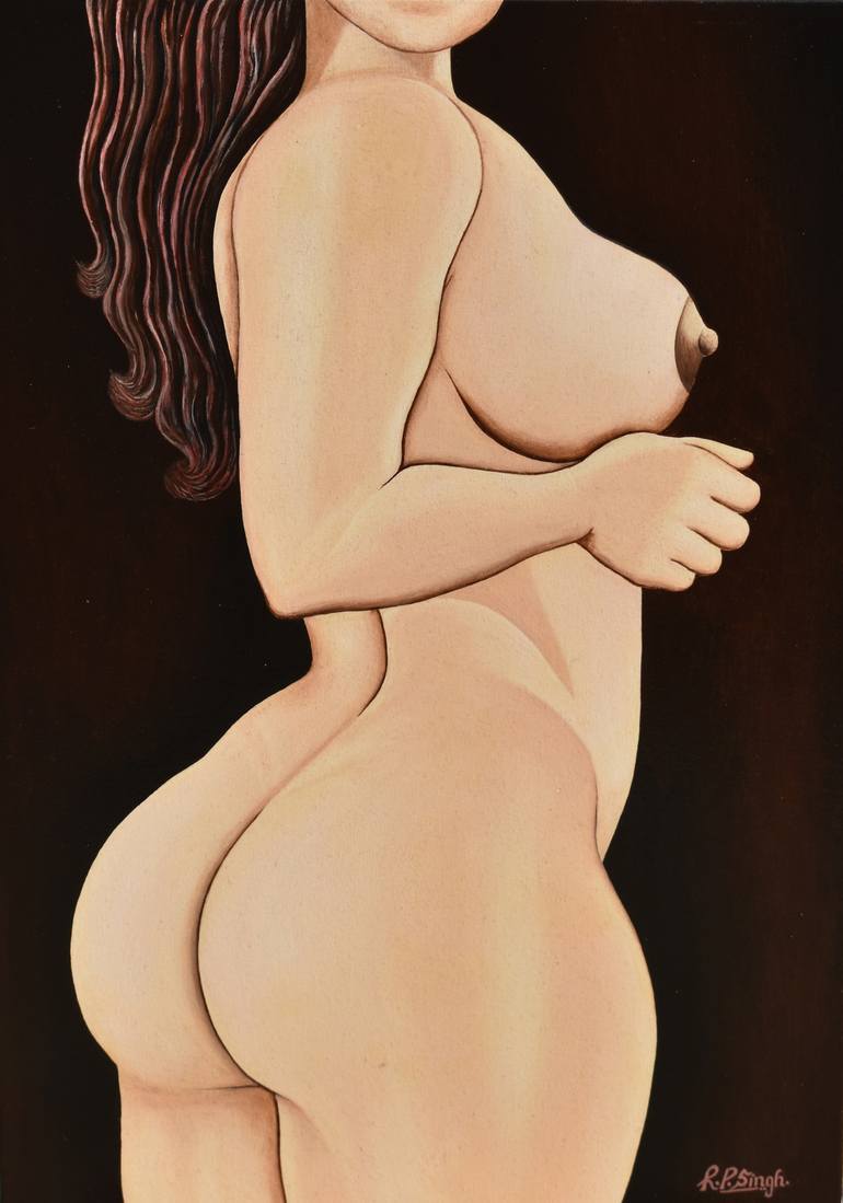 Erotic Woman - #P2 Painting by R P Singh | Saatchi Art