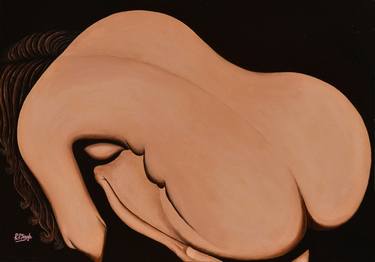 Print of Modern Erotic Paintings by R P Singh