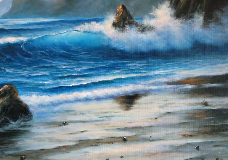 Original Seascape Painting by Mariia Ignatkina