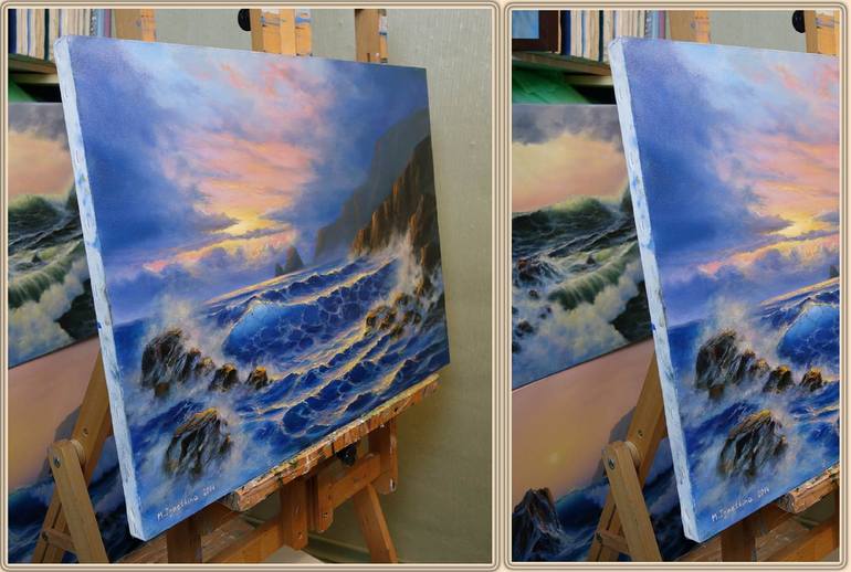 Original Seascape Painting by Mariia Ignatkina