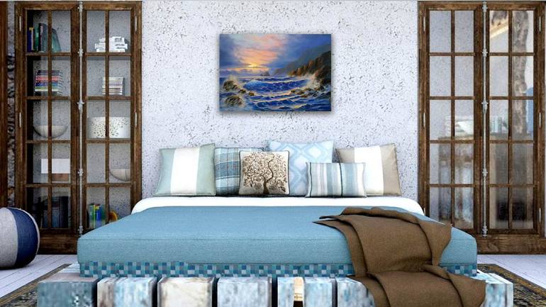 Original Expressionism Seascape Painting by Mariia Ignatkina