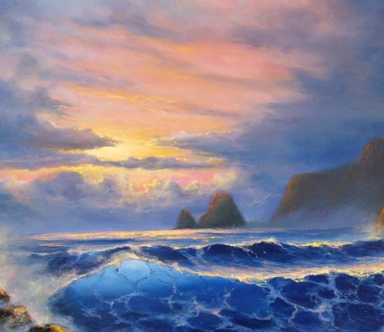 Original Seascape Painting by Mariia Ignatkina