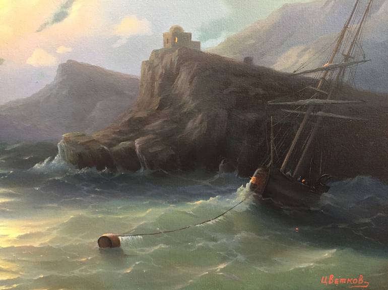 Original Realism Seascape Painting by Vadym Tsvetkov