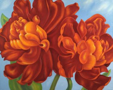 Original Floral Painting by Anne Feldman