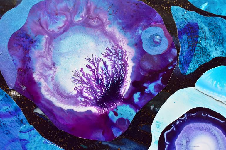 Original Geometric Nature Collage by Susanne Mcginnis