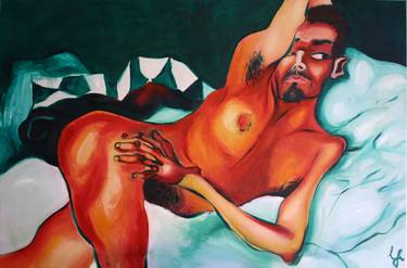 Print of Erotic Paintings by Jelica Bulajic