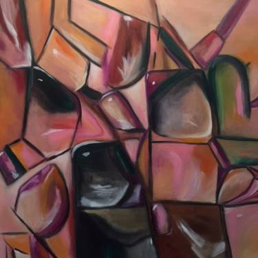 Original Cubism Abstract Paintings by Assia Assameur