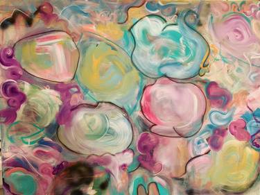 Original Fine Art Abstract Paintings by Assia Assameur