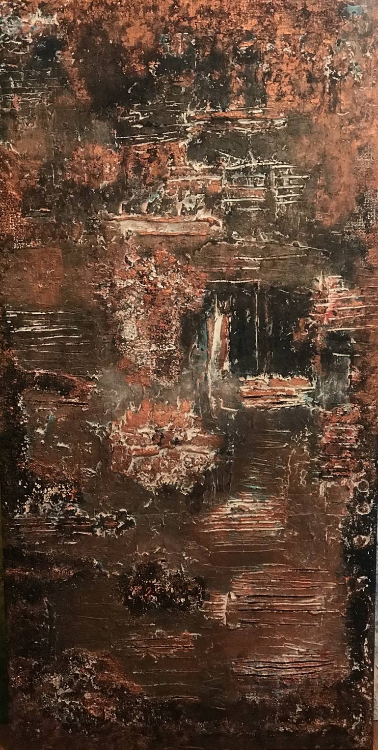 Original Art Deco Abstract Painting by Uruba F Slaughter