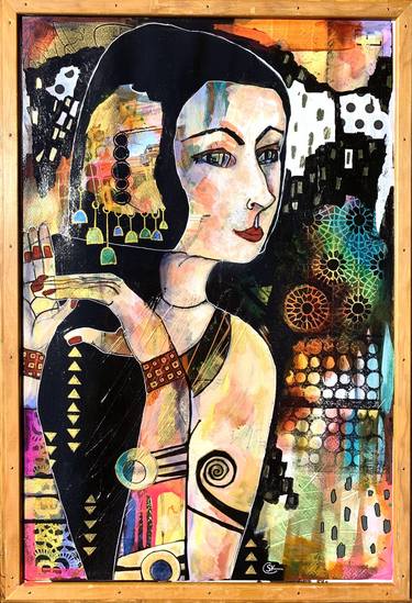 Original Art Deco Portrait Paintings by Shannon Carleen Knight