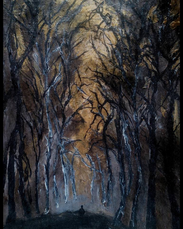 Misty Forest Original Art Painting By Sasha Painting By Alexander Brisac Saatchi Art