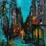 Acrylic night street by Alexander Yakovlev