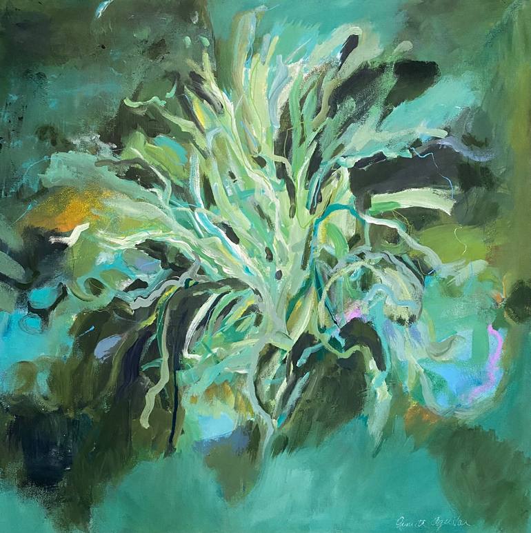 Original Abstract Expressionism Abstract Painting by Aimeth Aguilar