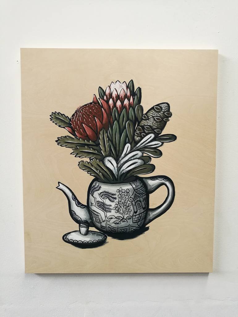 Original Modernism Still Life Painting by Pitok Art