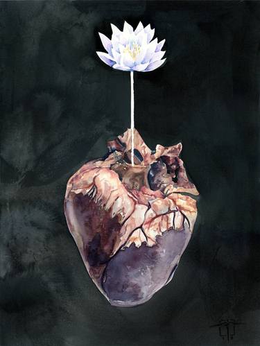 Print of Love Paintings by Isaac Cruz Macias