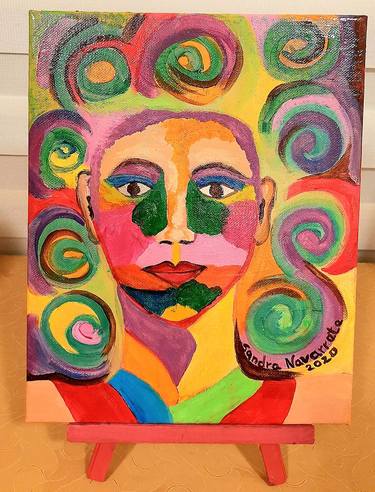 Original Cubism Women Paintings by Sandra Navarrete