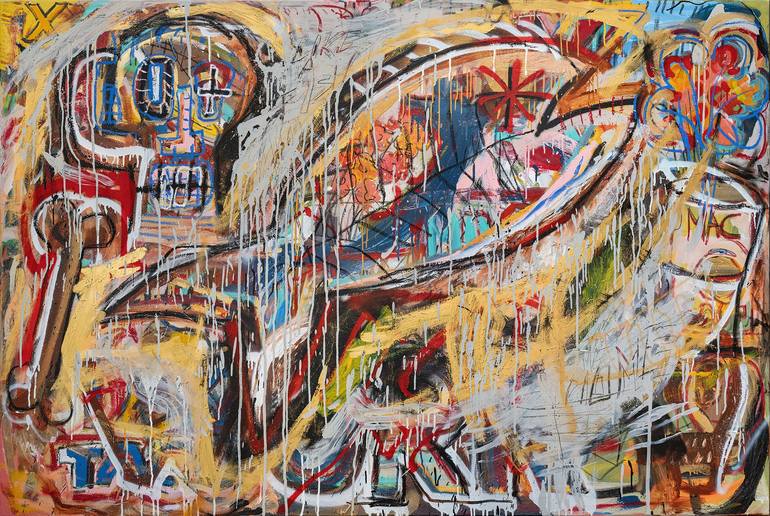 Original Abstract Expressionism Classical Mythology Paintings by Diego Tirigall