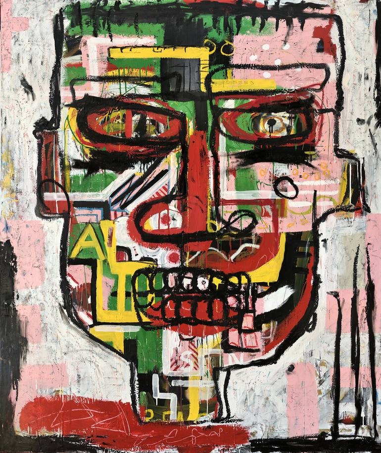 Original neo expressionism Portrait Painting by Diego Tirigall