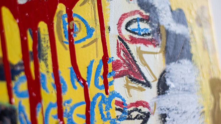 Original Abstract Expressionism Language Painting by Diego Tirigall