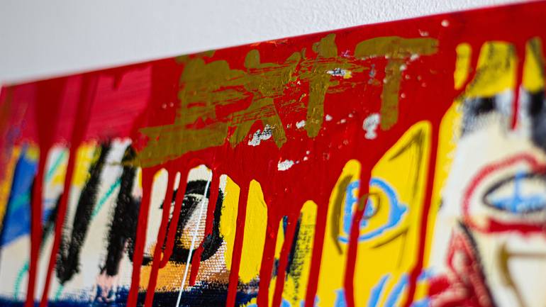 Original Abstract Expressionism Language Painting by Diego Tirigall