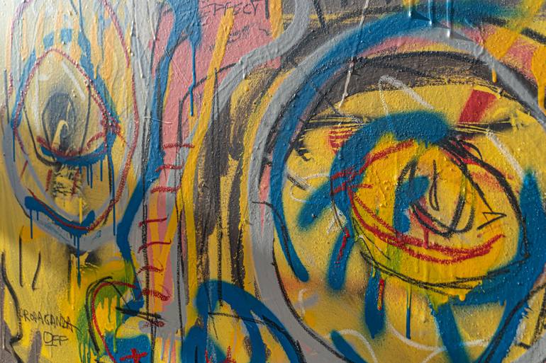 Original Abstract Expressionism People Painting by Diego Tirigall