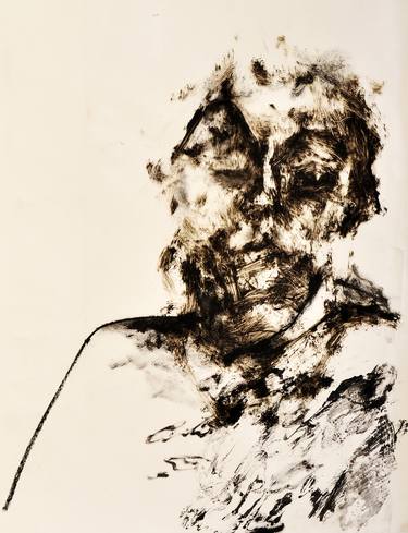 Original Abstract Expressionism Portrait Drawings by Rossi Aguilar