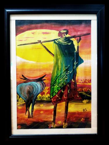 Original Rural life Paintings by Rachna Sri
