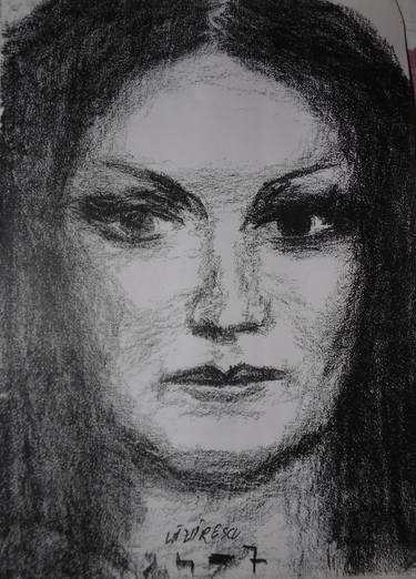 Original Portraiture Women Drawings by Adrian Lazarescu
