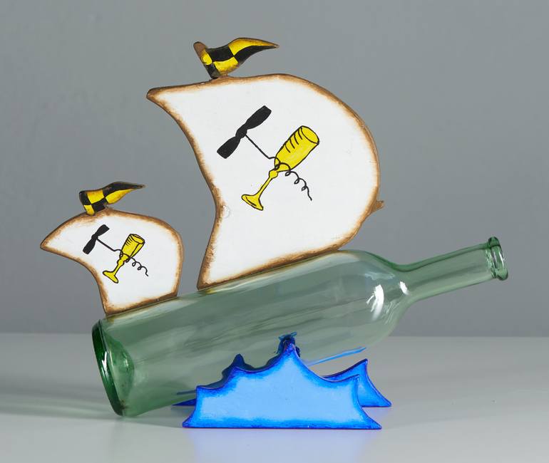 Original Figurative Sailboat Sculpture by Rolandas ČEčKauskas