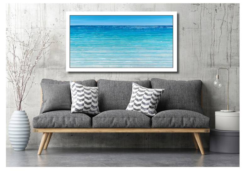 Original Abstract Expressionism Seascape Painting by Harriet Hue