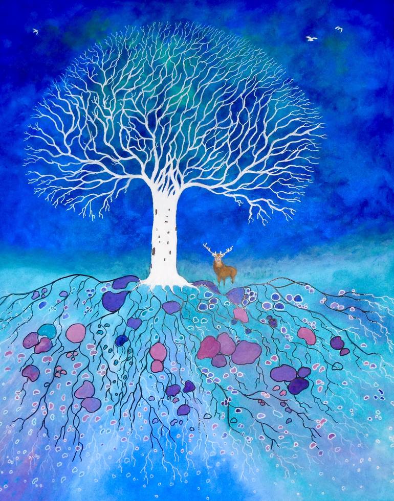 Print of Abstract Expressionism Tree Paintings by Jean Tatton Jones