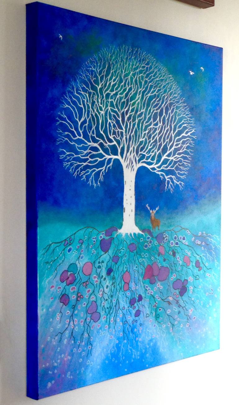 Original Abstract Expressionism Tree Painting by Jean Tatton Jones