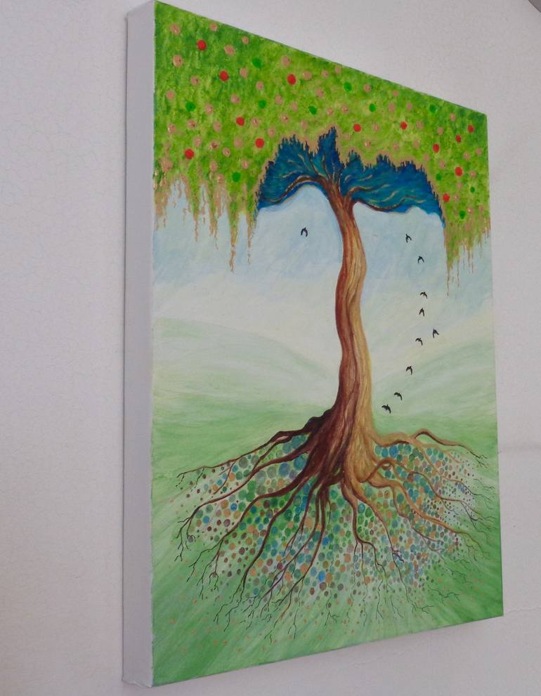 Original Expressionism Tree Painting by Jean Tatton Jones
