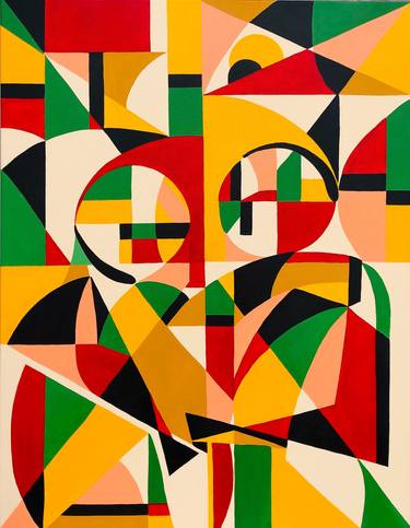 Print of Geometric Paintings by Oksenija Pasche