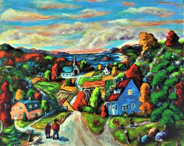 Original Expressionism Landscape Painting by Jean Cousineau