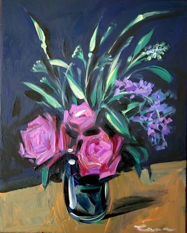 Original Expressionism Floral Paintings by Inna Kostina