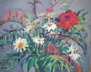 Print of Expressionism Floral Paintings by Inna Kostina