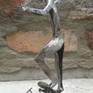 Sculpture is made of mild steel and captures the movement, balance and skill of the skateboarder.