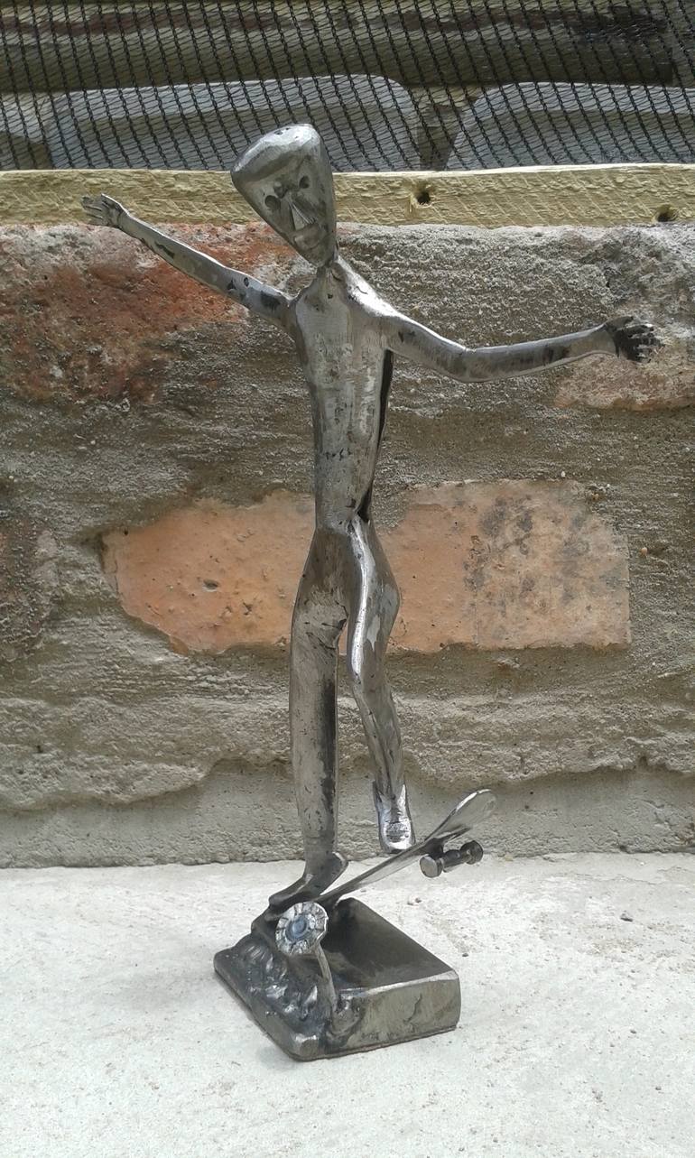 Original Street Art Sport Sculpture by Harry Wassermann