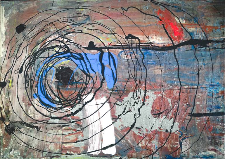 Original Abstract Expressionism Abstract Painting by Taras Koshliak