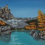 Alpine lake at autumn by Elvira Ruban