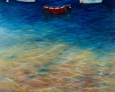 Original Fine Art Boat Paintings by Rosie Burns