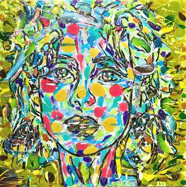 Original Pop Art Women Paintings by Karine Langevin KJL