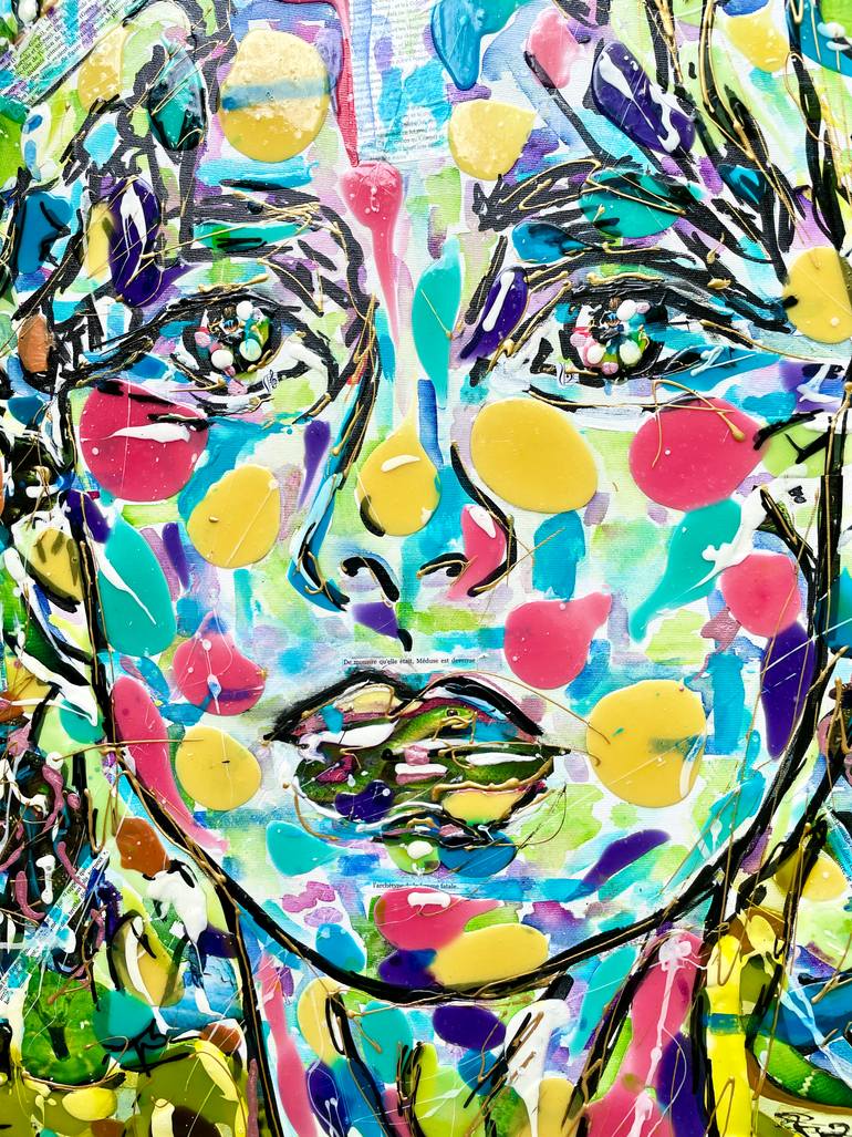 Original Expressionism Women Painting by Karine Langevin Kjl