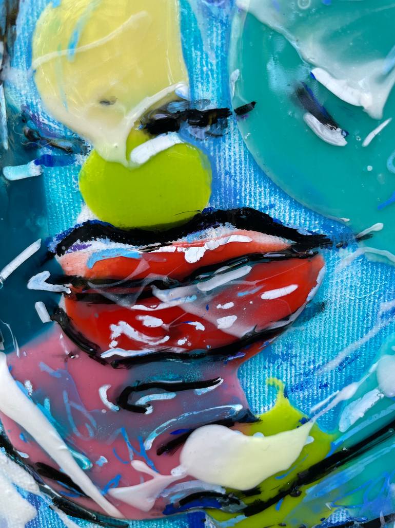 Original Expressionism People Painting by Karine Langevin Kjl