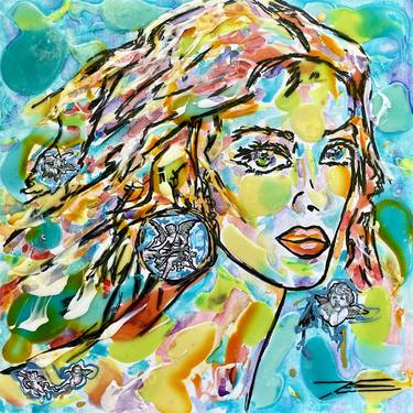 Original Expressionism Pop Culture/Celebrity Painting by Karine Langevin Kjl