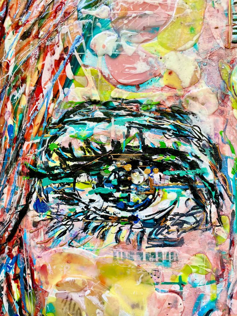 Original Expressionism Women Painting by Karine Langevin Kjl
