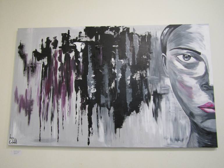 Original Abstract People Painting by Marie Constantelli