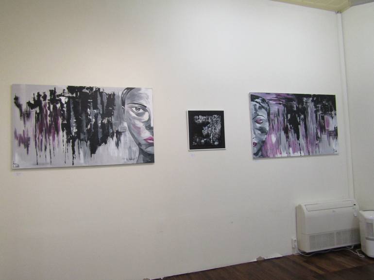 Original Abstract People Painting by Marie Constantelli